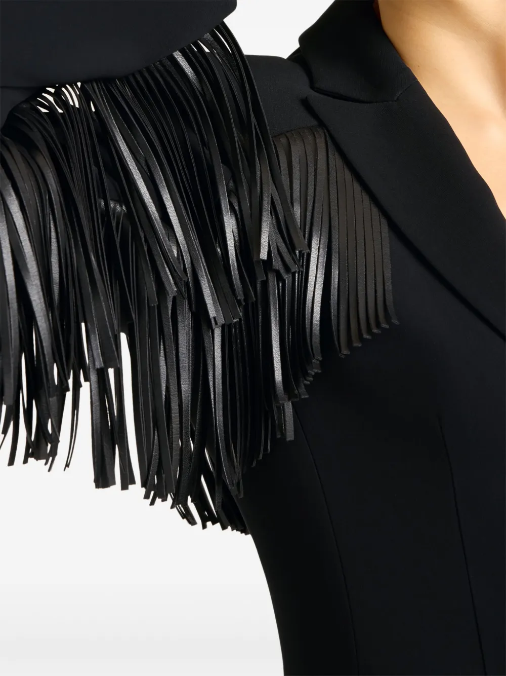 Cinq A Sept Joelette mini-jurk met franje Zwart