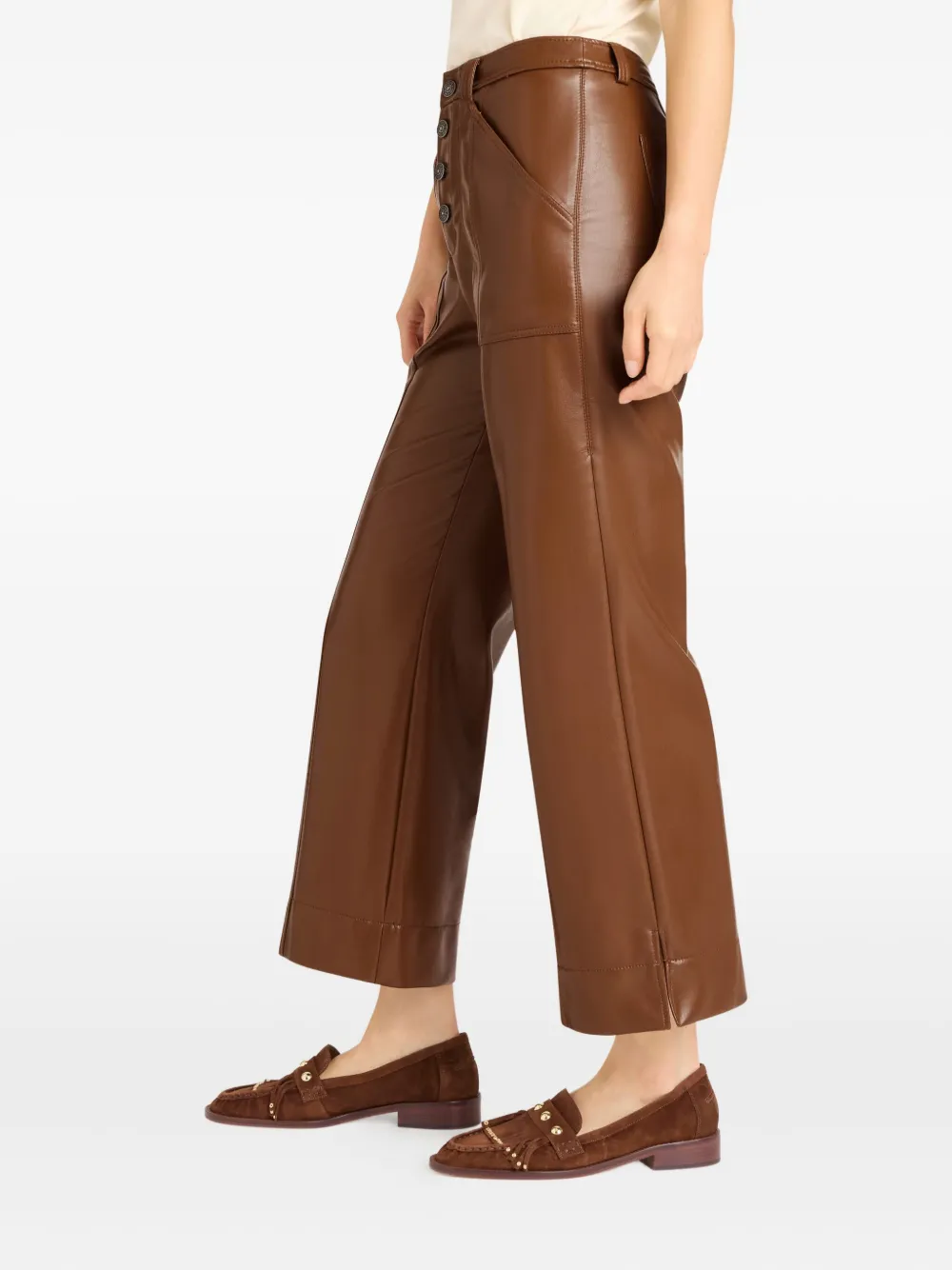 Cinq A Sept Benji broek met knopen Bruin