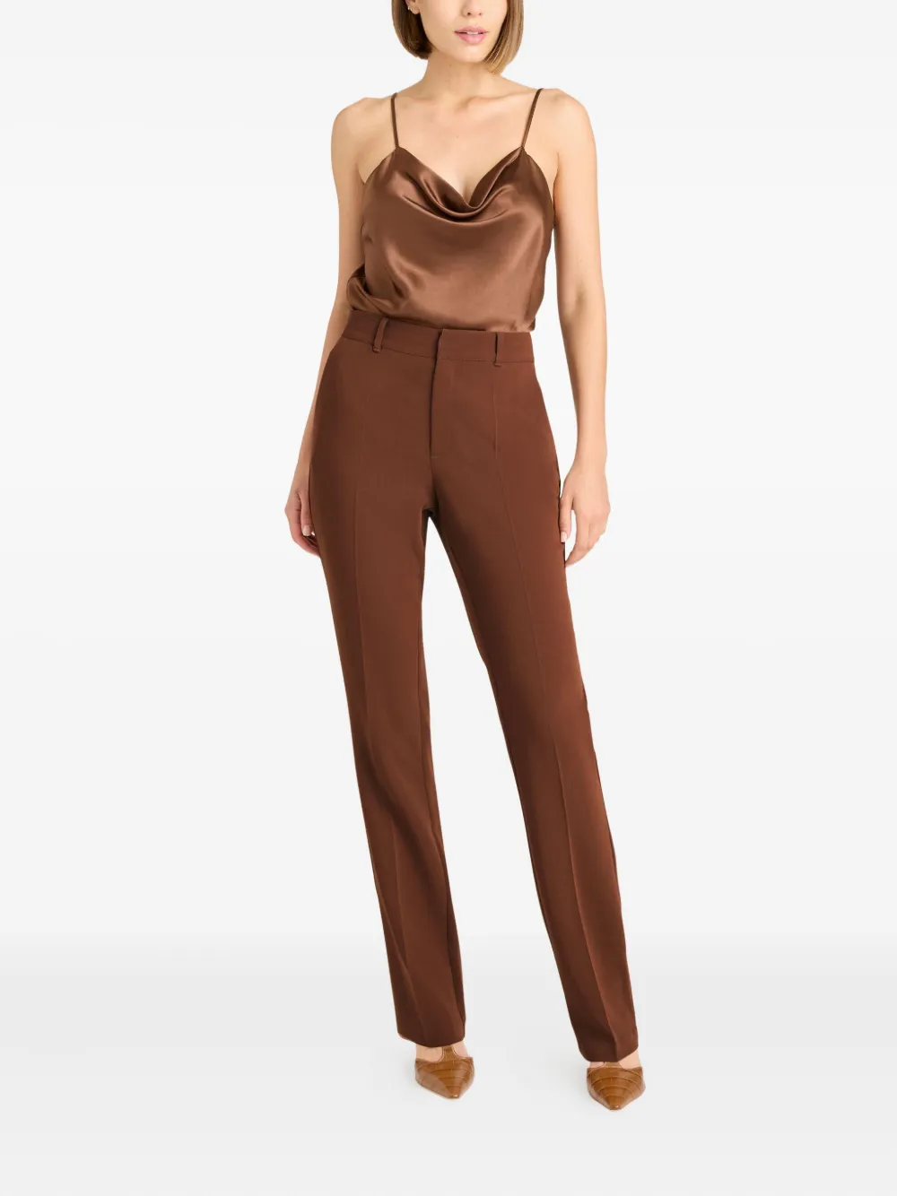 Cinq A Sept Broek met geplooide voorkant - Bruin