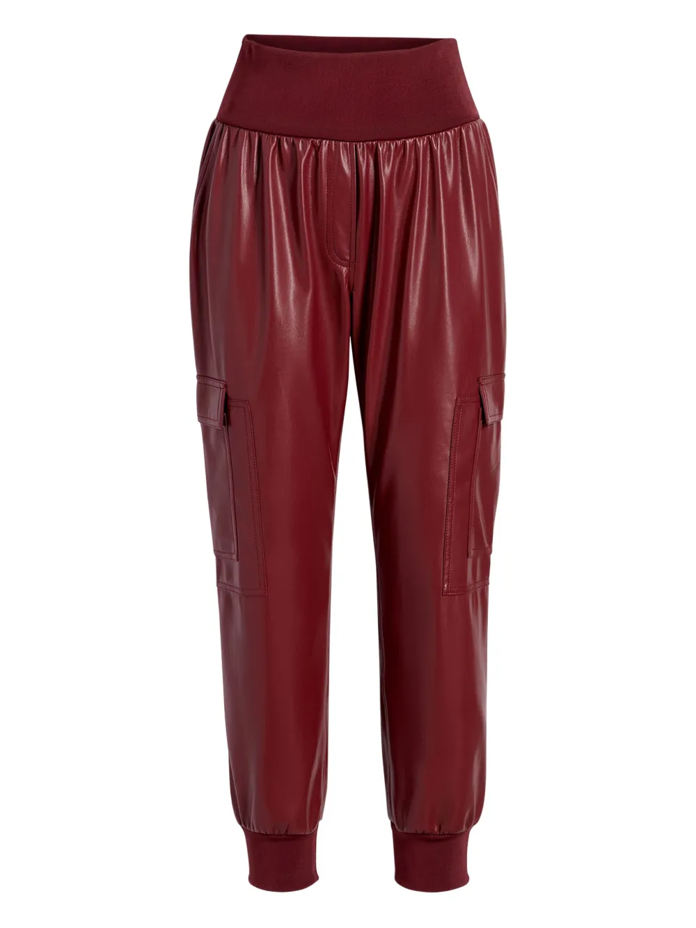 Cinq À Sept Giles Elastic-waist Tapered Trousers In Burgundy