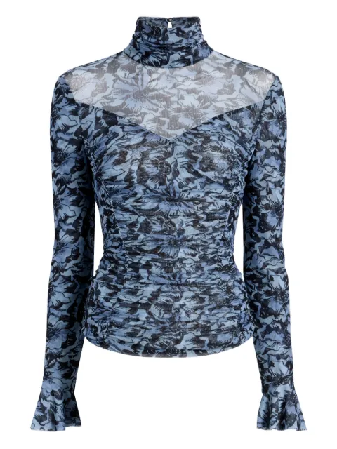 Cinq A Sept floral-print high-neck top