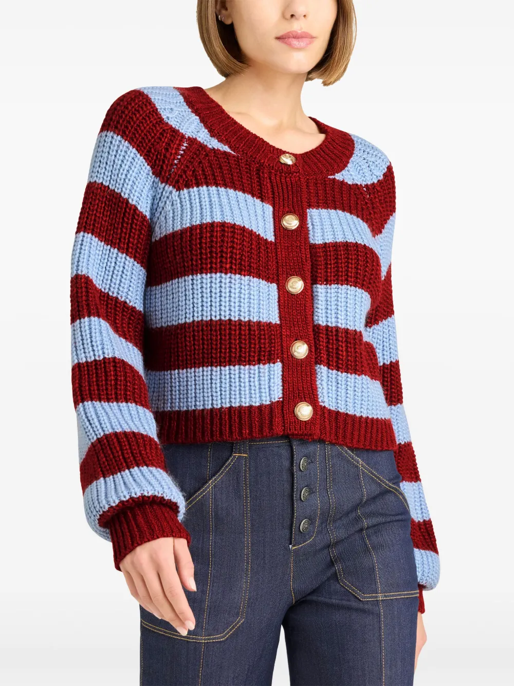 Cinq A Sept Gestreept vest Blauw