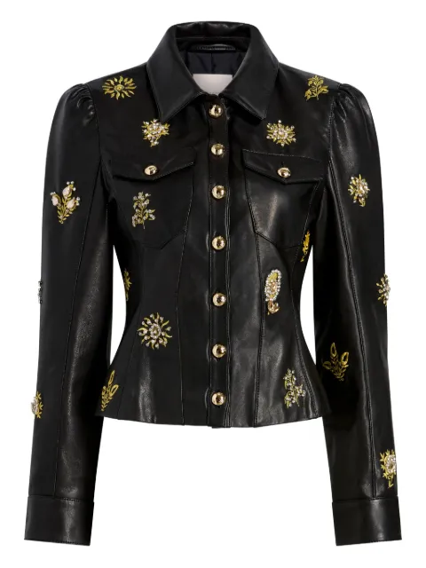 Cinq A Sept Leila Sarita embellished-leather jacket