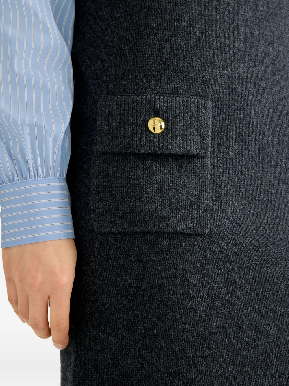 Cinq À Sept Pocket-detail V-neck Dress In Black