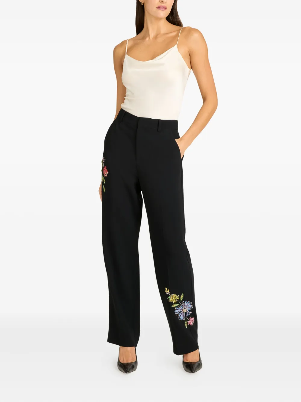 Cinq A Sept Harlan floral trousers - Zwart