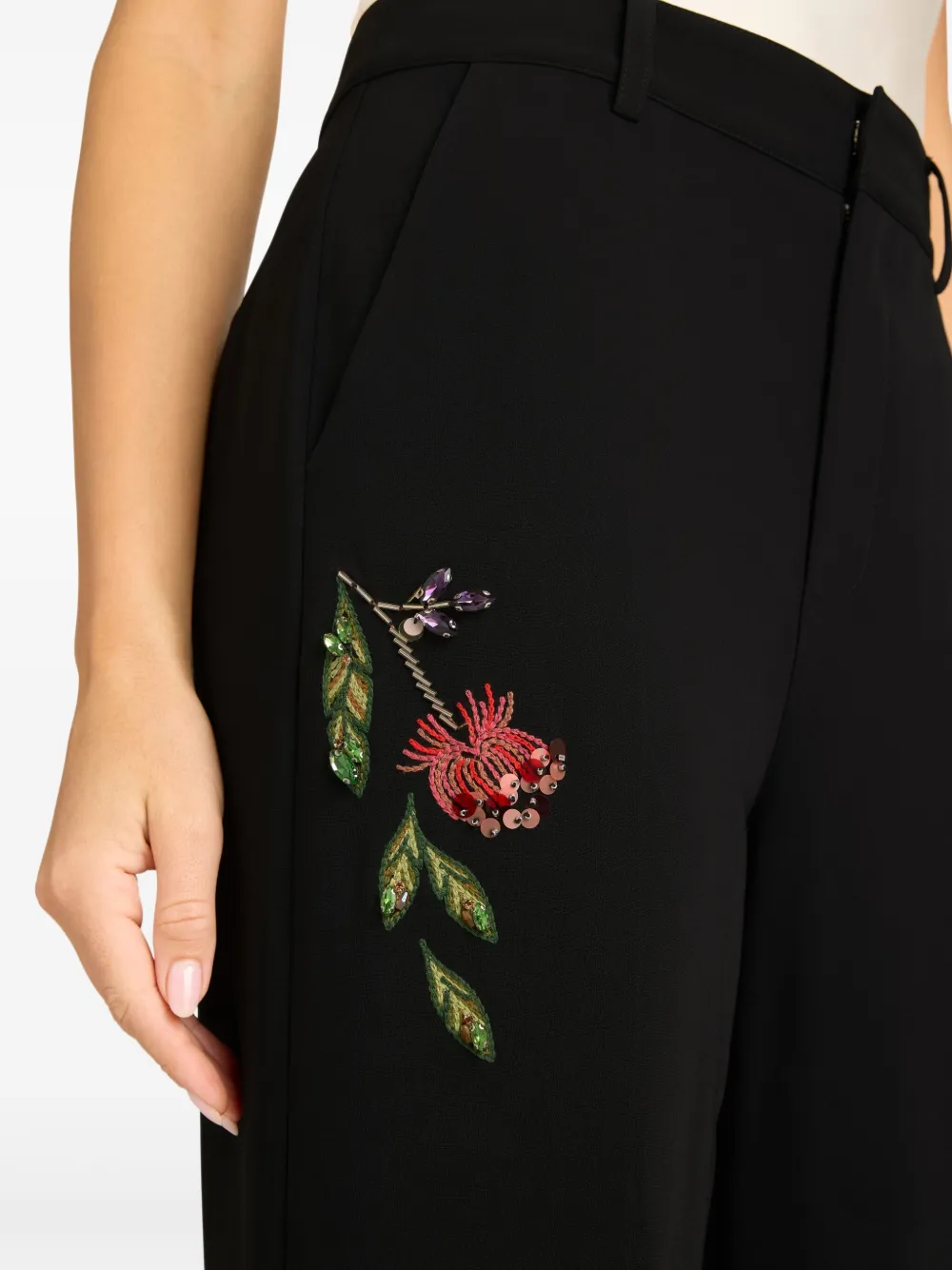 Cinq A Sept Harlan broek met bloemen Zwart