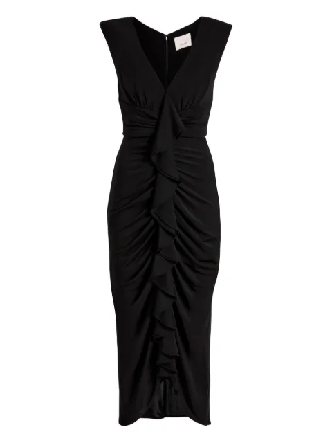 Cinq A Sept ruched v-neck dress