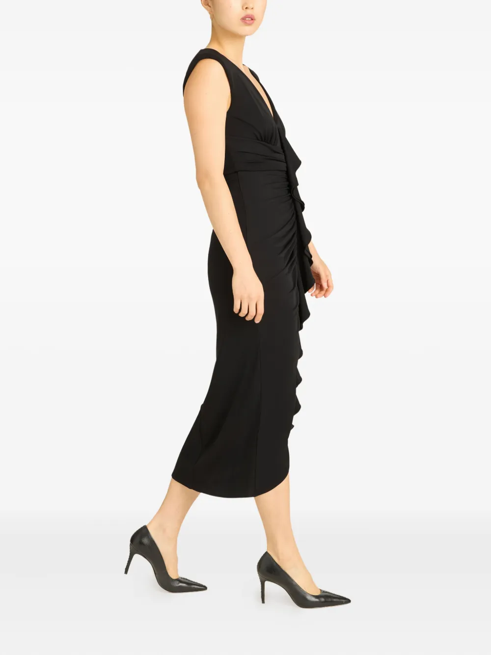 Cinq À Sept Cinq A Sept Jed Ruffled Dress In Black