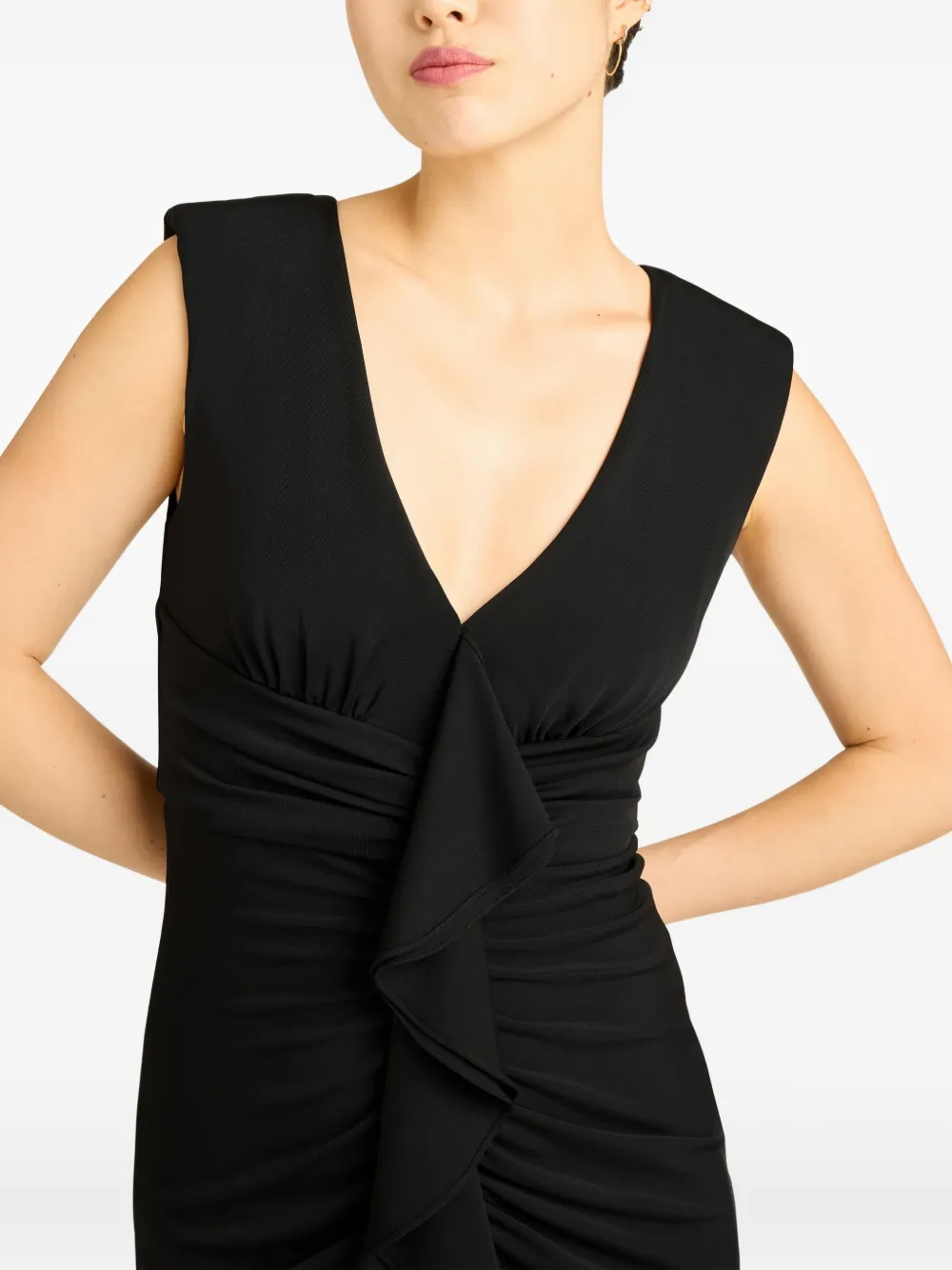 Cinq À Sept Cinq A Sept Jed Ruffled Dress In Black
