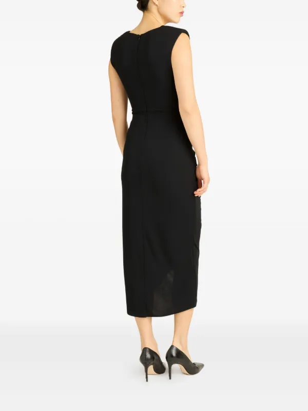 Cinq A Sept Ruched v-neck Dress | Black | FARFETCH GE Cinq A Sept Ruched v-neck Dress | Black | FARFETCH GE