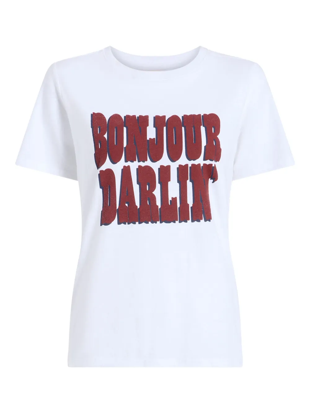 Cinq A Sept Bonjour Darlin' T-shirt | White | Image 1