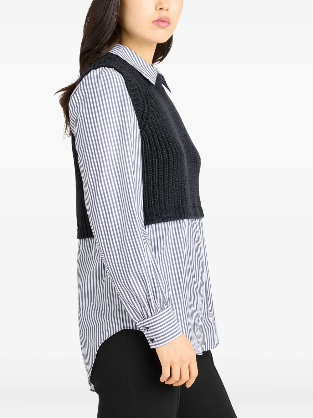 Cinq À Sept Mara Shaker Vest Top In Black