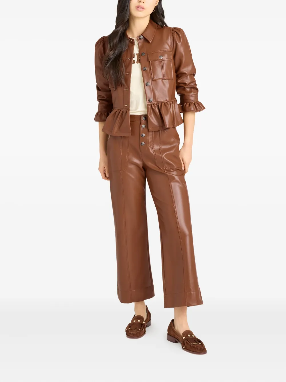 Cinq A Sept puff-sleeve ruffled jacket | Fitted Jackets | Image 2