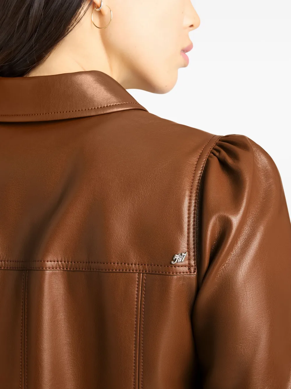 Cinq A Sept Jack met pofmouwen en ruches Bruin