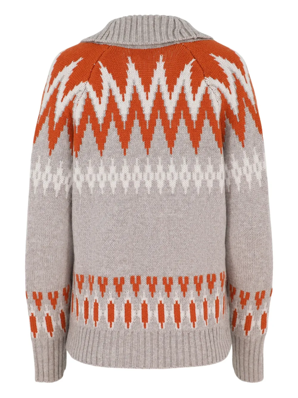 Kinross Cashmere shawl-collar fair isle cardigan | Cardigans | Image 2
