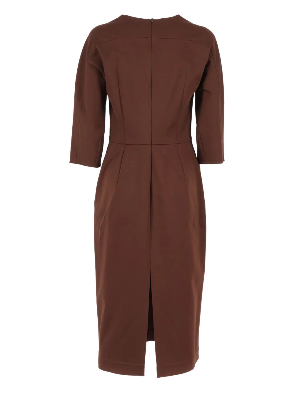 Fabiana Filippi three-quarter sleeve midi dress Bruin