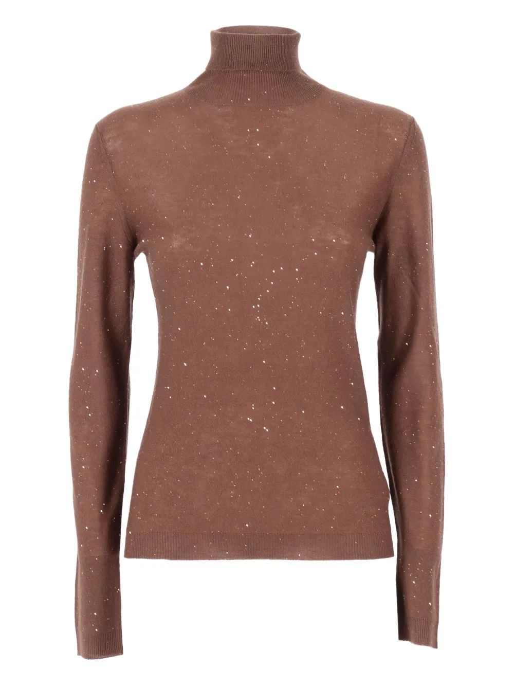Fabiana Filippi sequin-embellished turtleneck top Bruin