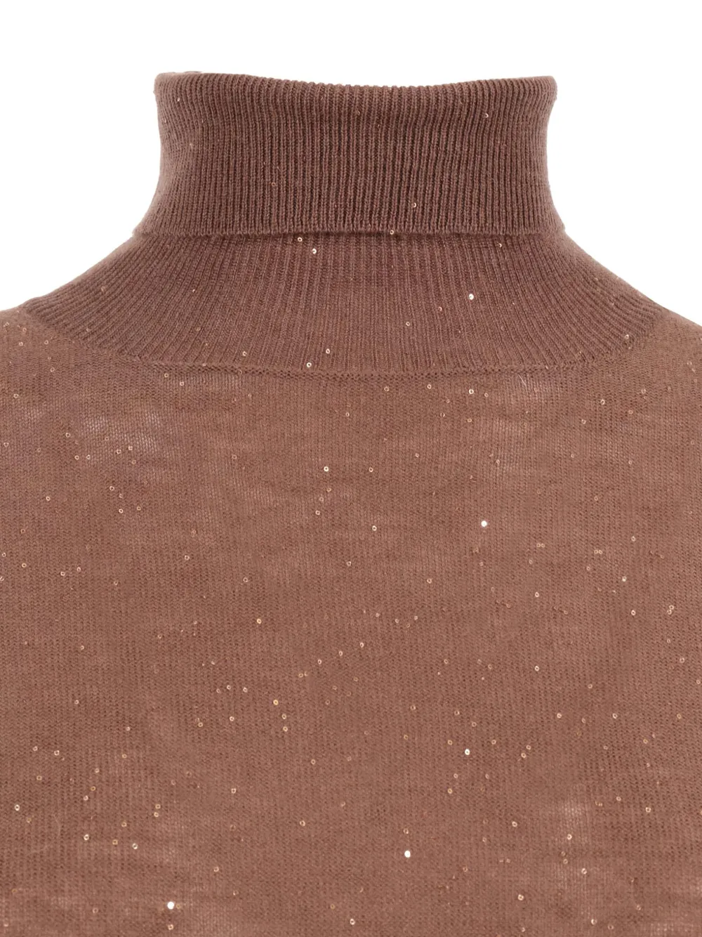 Fabiana Filippi sequin-embellished turtleneck top Bruin