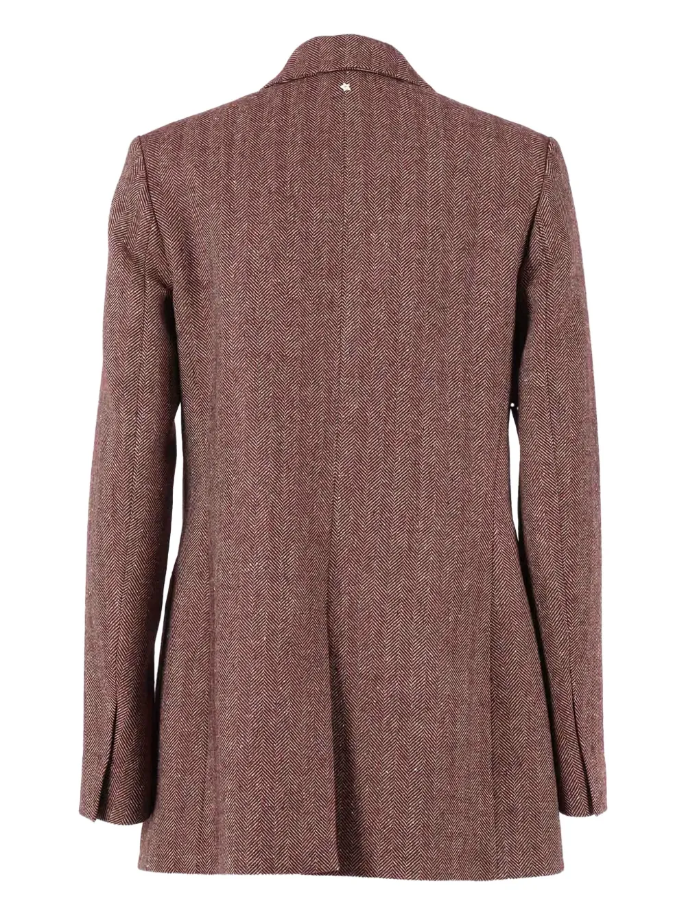 Lorena Antoniazzi herringbone double-breasted blazer Bruin