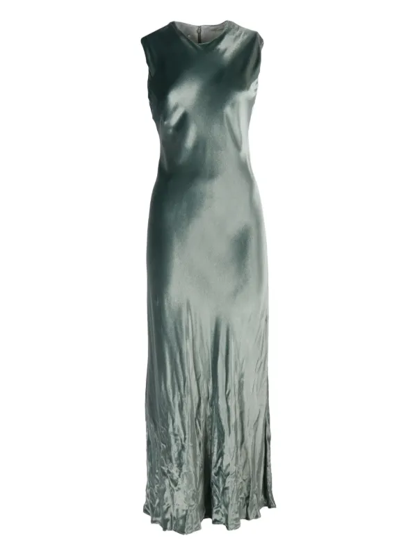 green emerald velvet dress Alberta FERRETTI: Embroidered Tulle Gown main image 0
