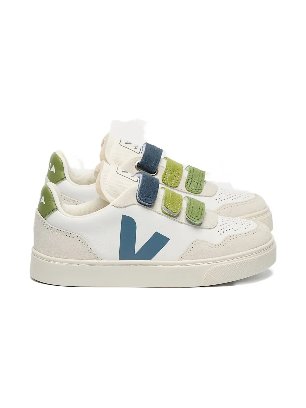 VEJA Kids V-90 touch-strap sneakers - Wit