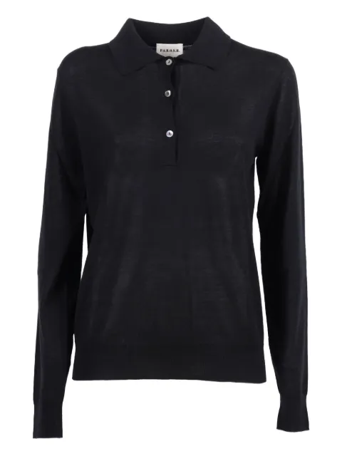 P.A.R.O.S.H. top manga larga con cuello de playera tipo polo