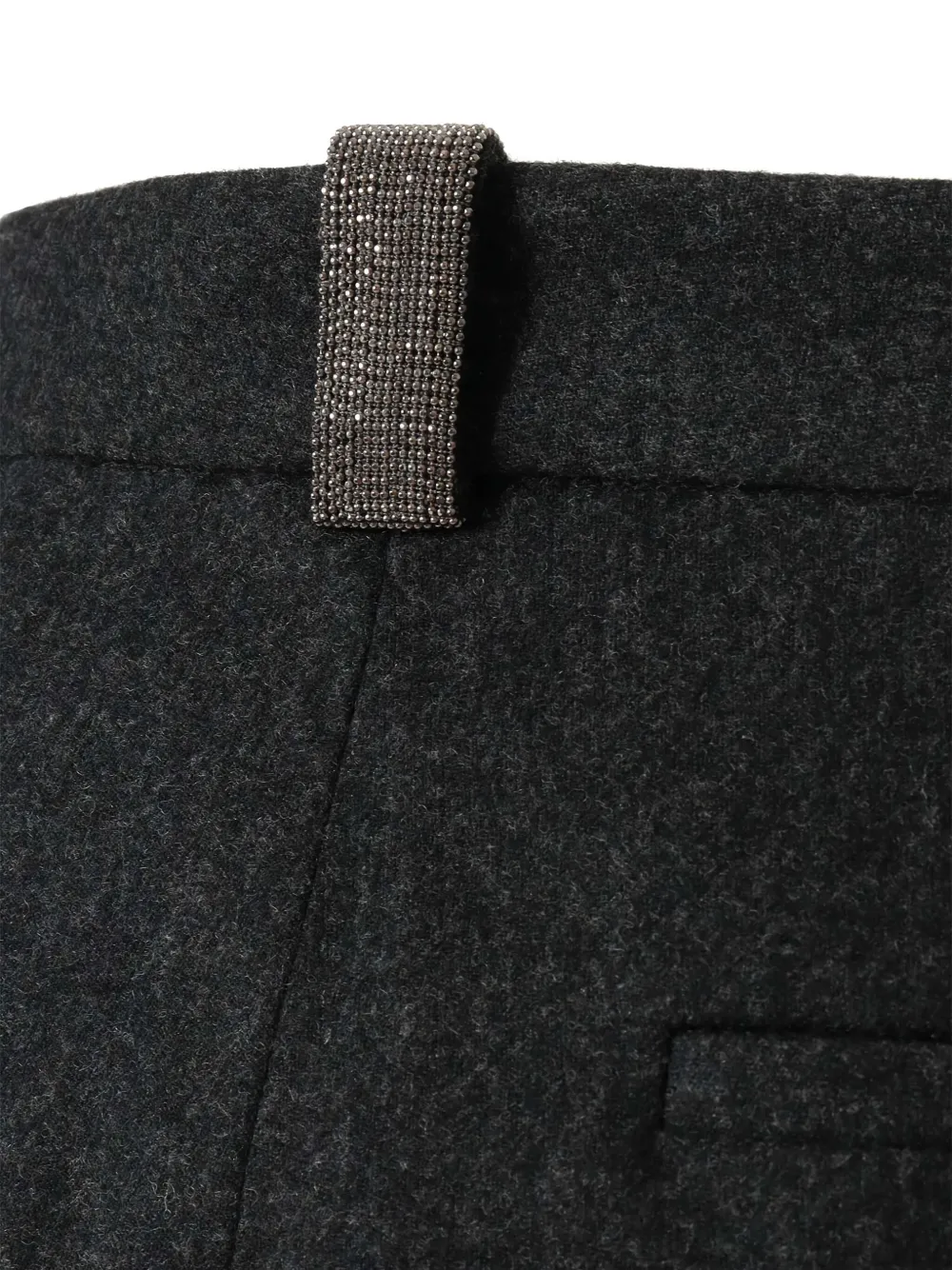 Fabiana Filippi Broek verfraaid met zak op de rug Grijs