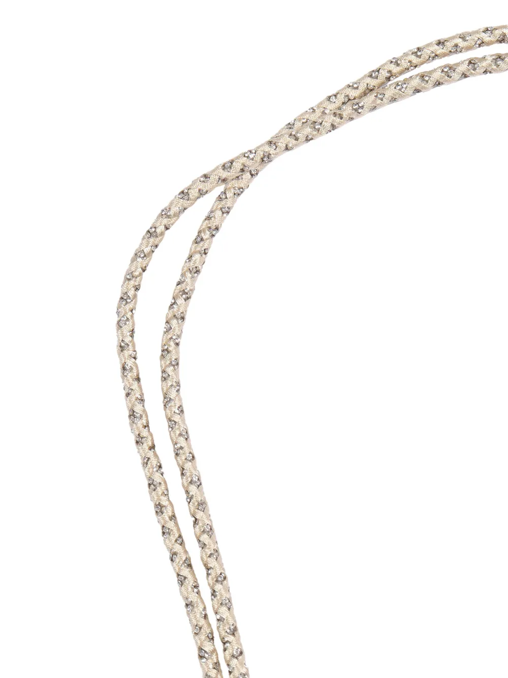 Forte Forte Crystal-embellished Tassel-detail Belt In Neutral
