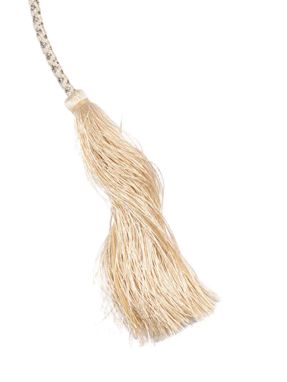 Forte Forte crystal-embellished tassel-detail belt - Beige