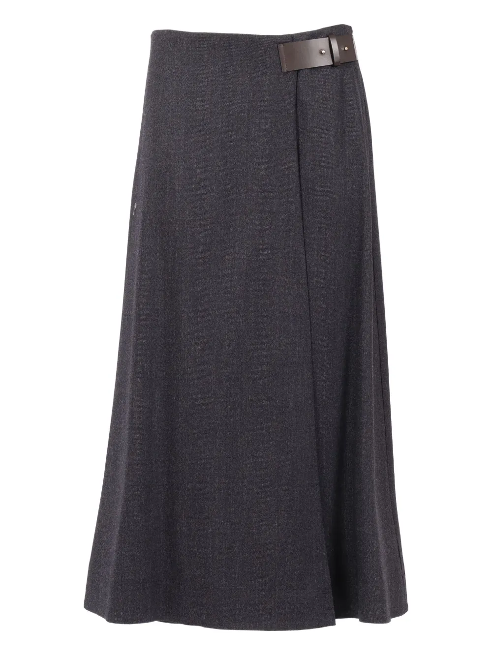 Lorena Antoniazzi belted A-line skirt Grijs