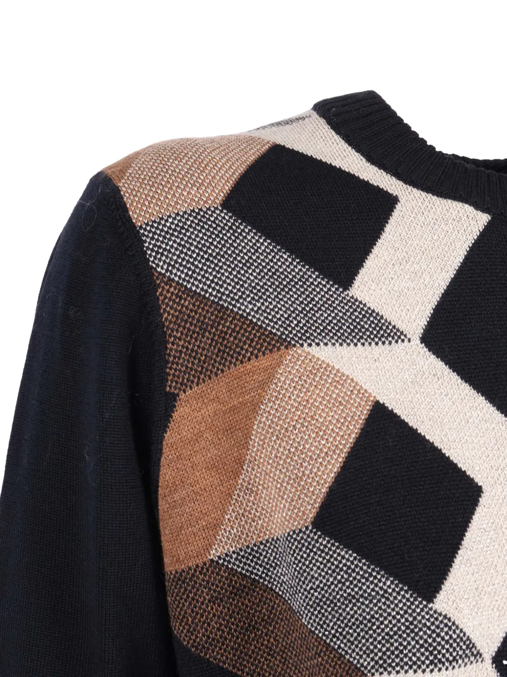 Lorena Antoniazzi Geometric Knit T-shirt In Blue