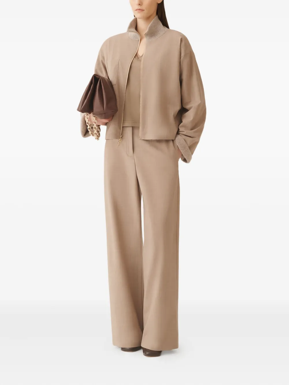 Fabiana Filippi Omkeerbaar jack met ritssluiting Beige