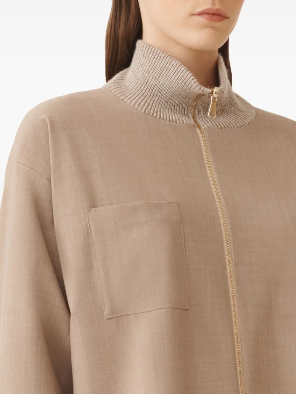 Fabiana Filippi Omkeerbaar jack met ritssluiting Beige
