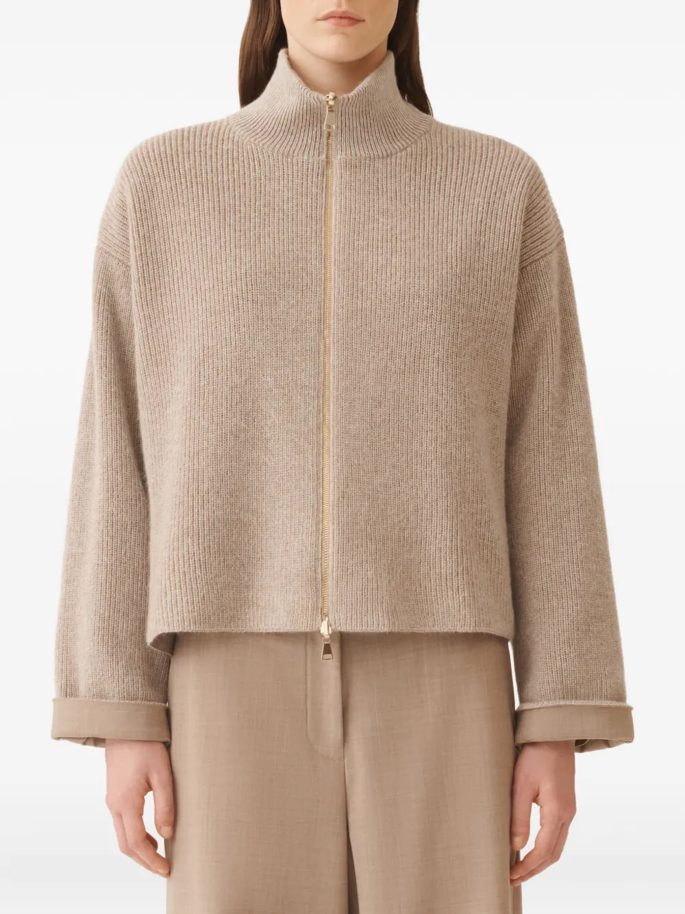 Fabiana Filippi Omkeerbaar jack met ritssluiting Beige