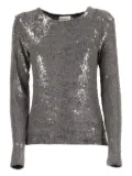P.A.R.O.S.H. sequin-embellished long-sleeve t-shirt - Grey