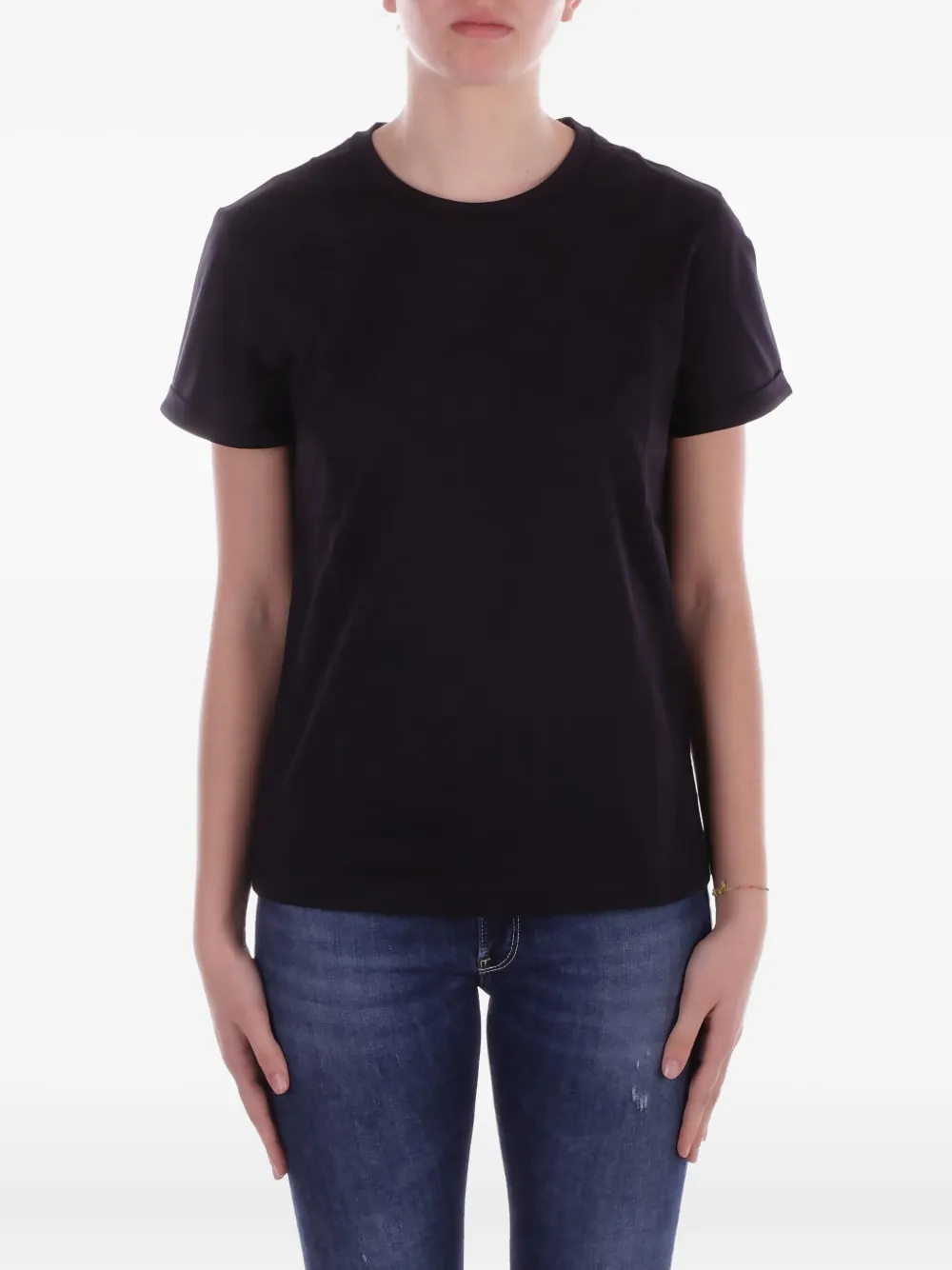 Dondup Cuffed-sleeves T-shirt In Blue