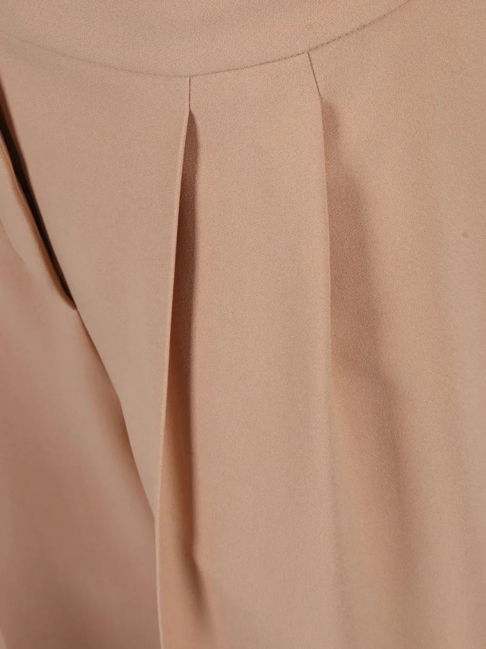 Alberta Ferretti Plooibroek met wijde pijpen Beige