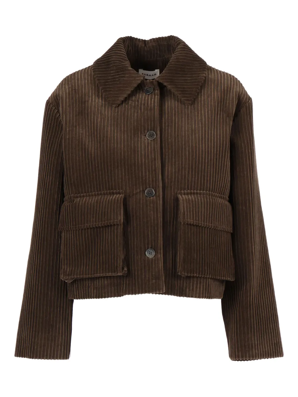 P.a.r.o.s.h Corduroy Pocket Jacket In Brown
