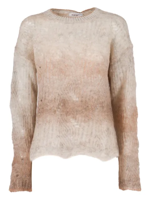 Kangra round-neck faded effect sweater
