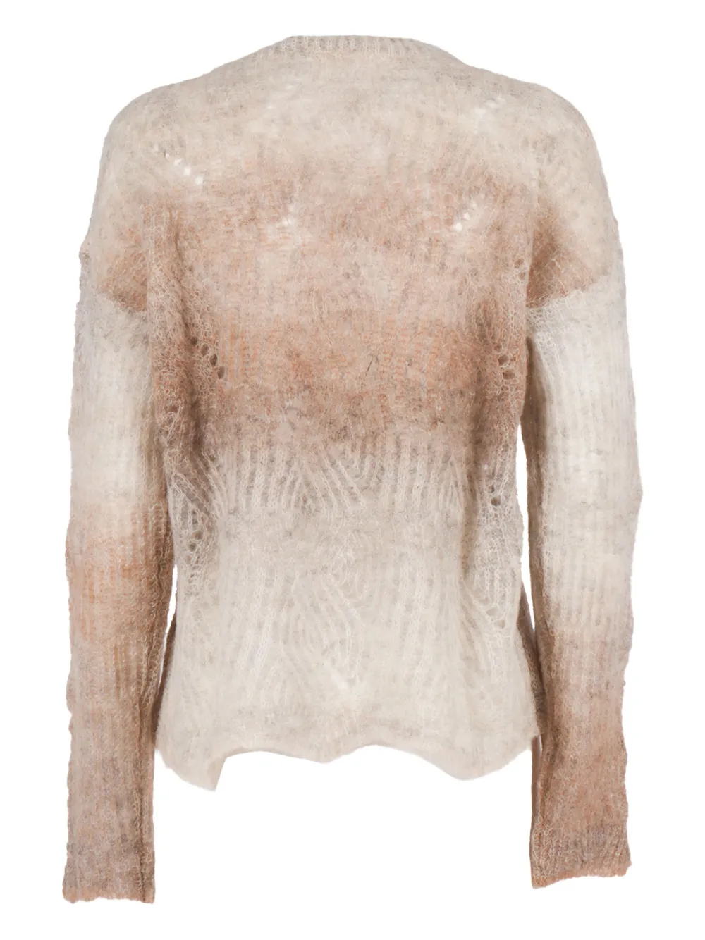 Kangra Cashmere Round-neck Faded Effect Sweater In Neutral