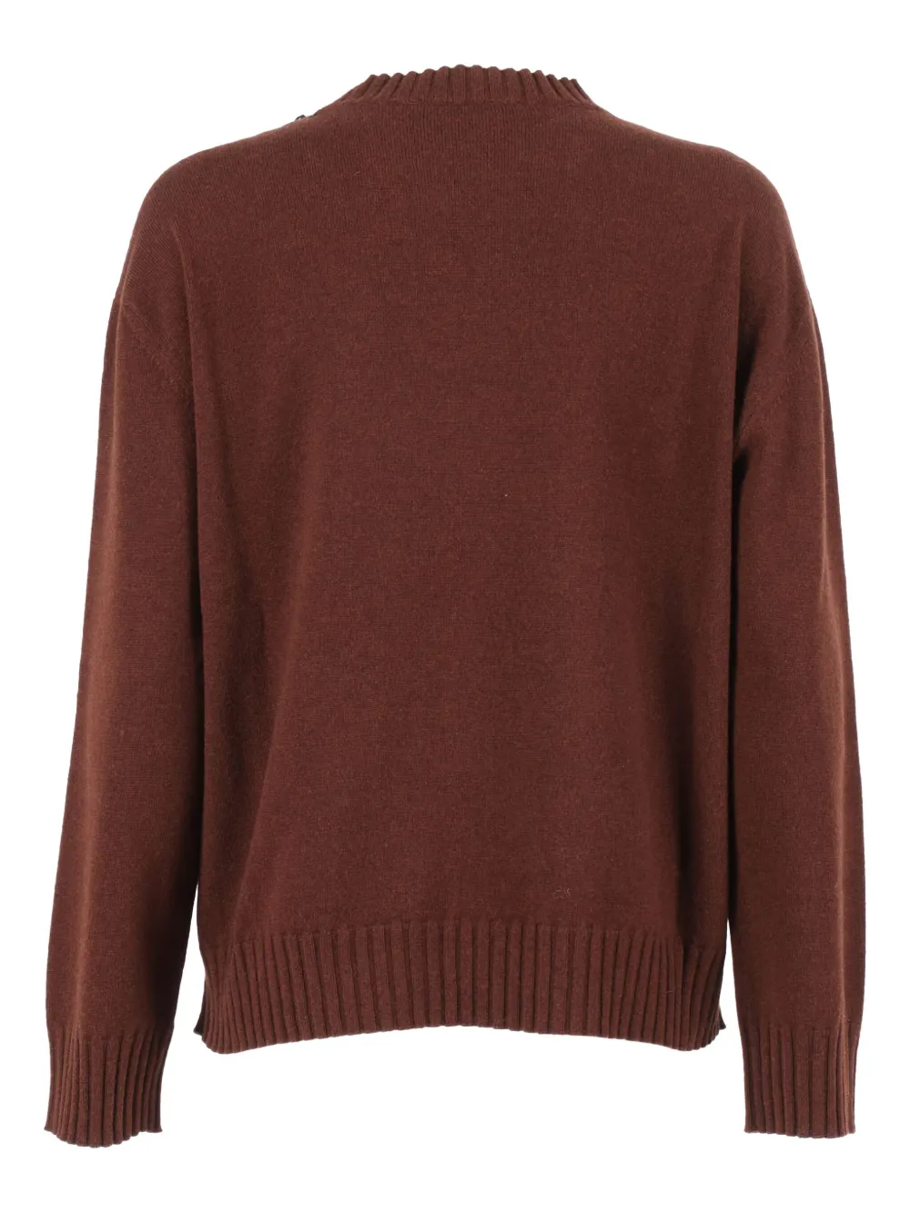 Fabiana Filippi ribbed-hem crew-neck sweater Bruin
