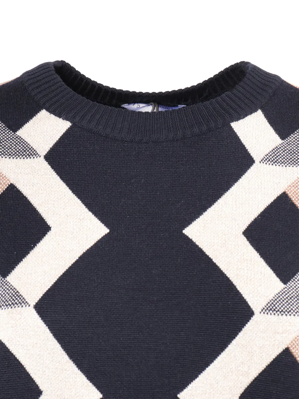 Lorena Antoniazzi Geometric-pattern Sweater In Blue