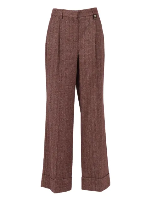 Lorena Antoniazzi pleated herringbone trousers