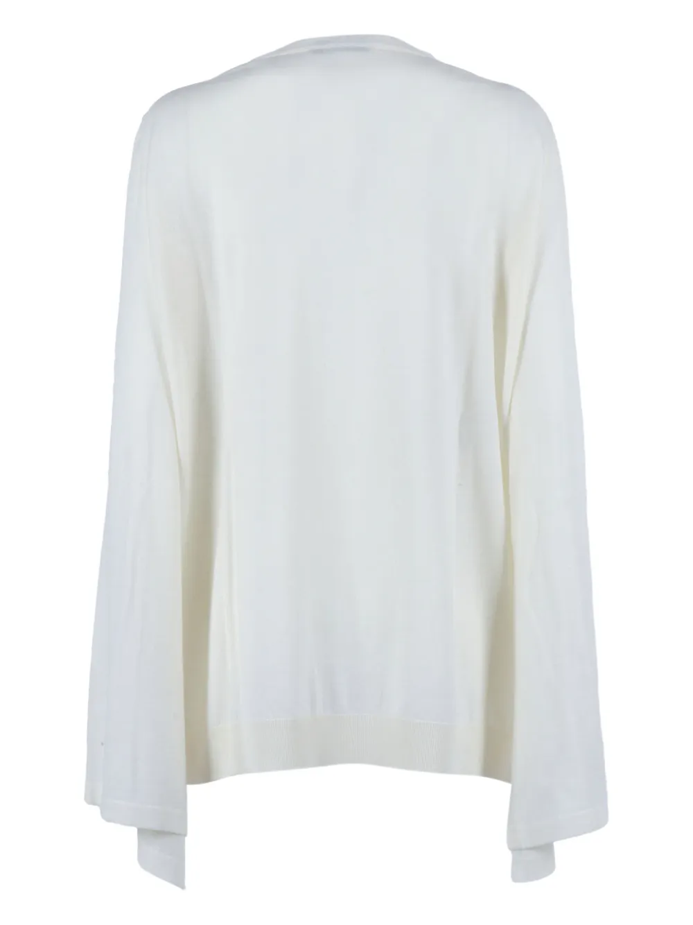 Alberta Ferretti Trui met V-hals en lange mouwen Wit