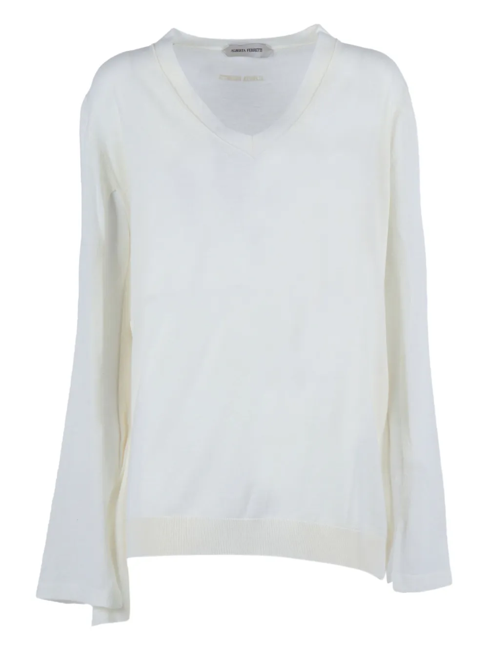 Alberta Ferretti V-neck long-sleeve sweater - Bianco