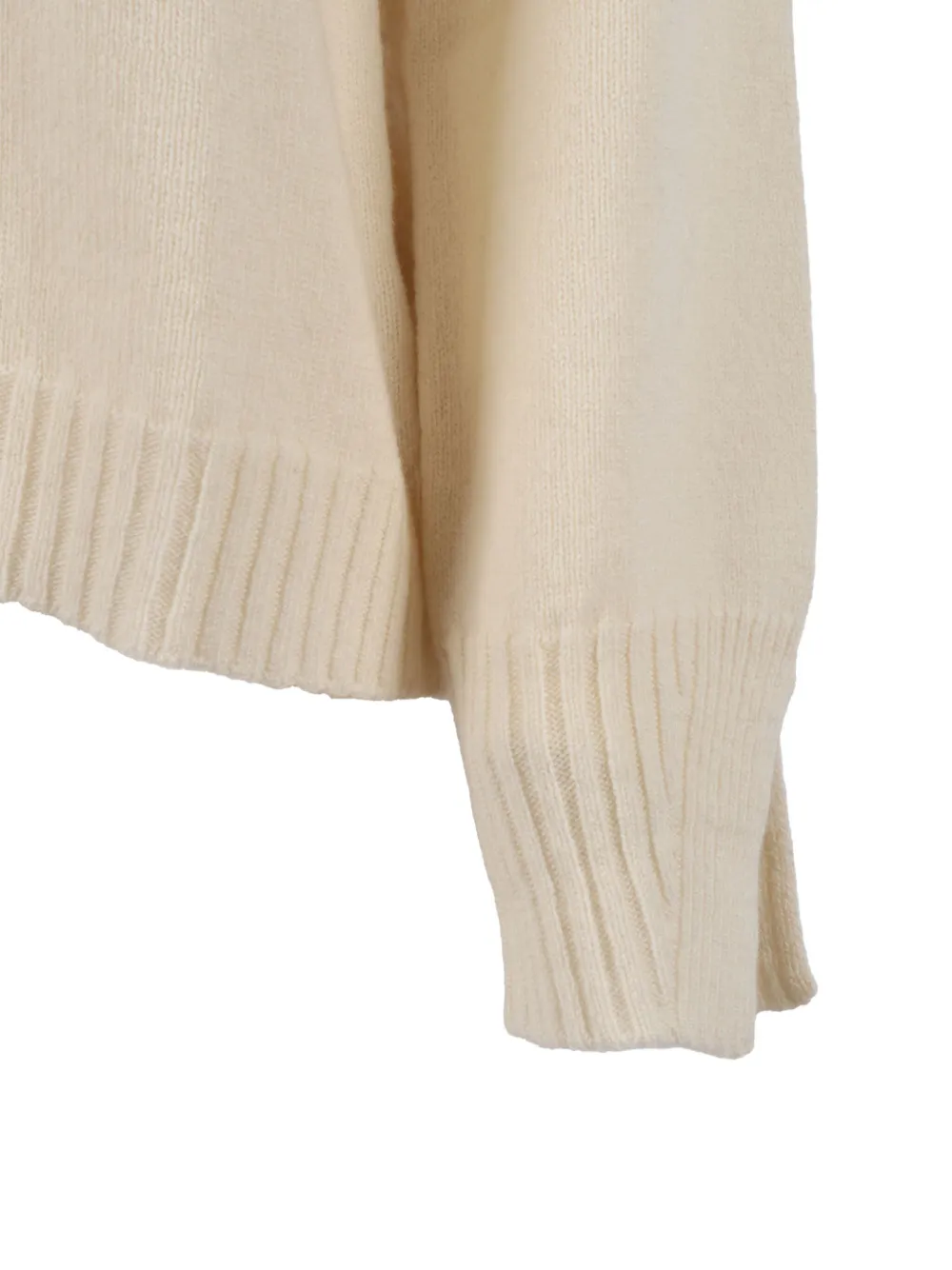 Kangra Cashmere Ribbed-cuff Cashmere-wool-blend Sweater In Gold