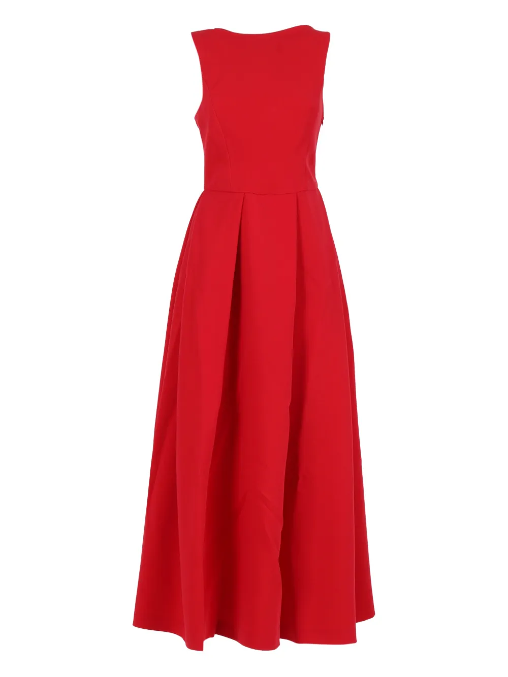 Emporio Armani pleated sleeveless dress - Rood