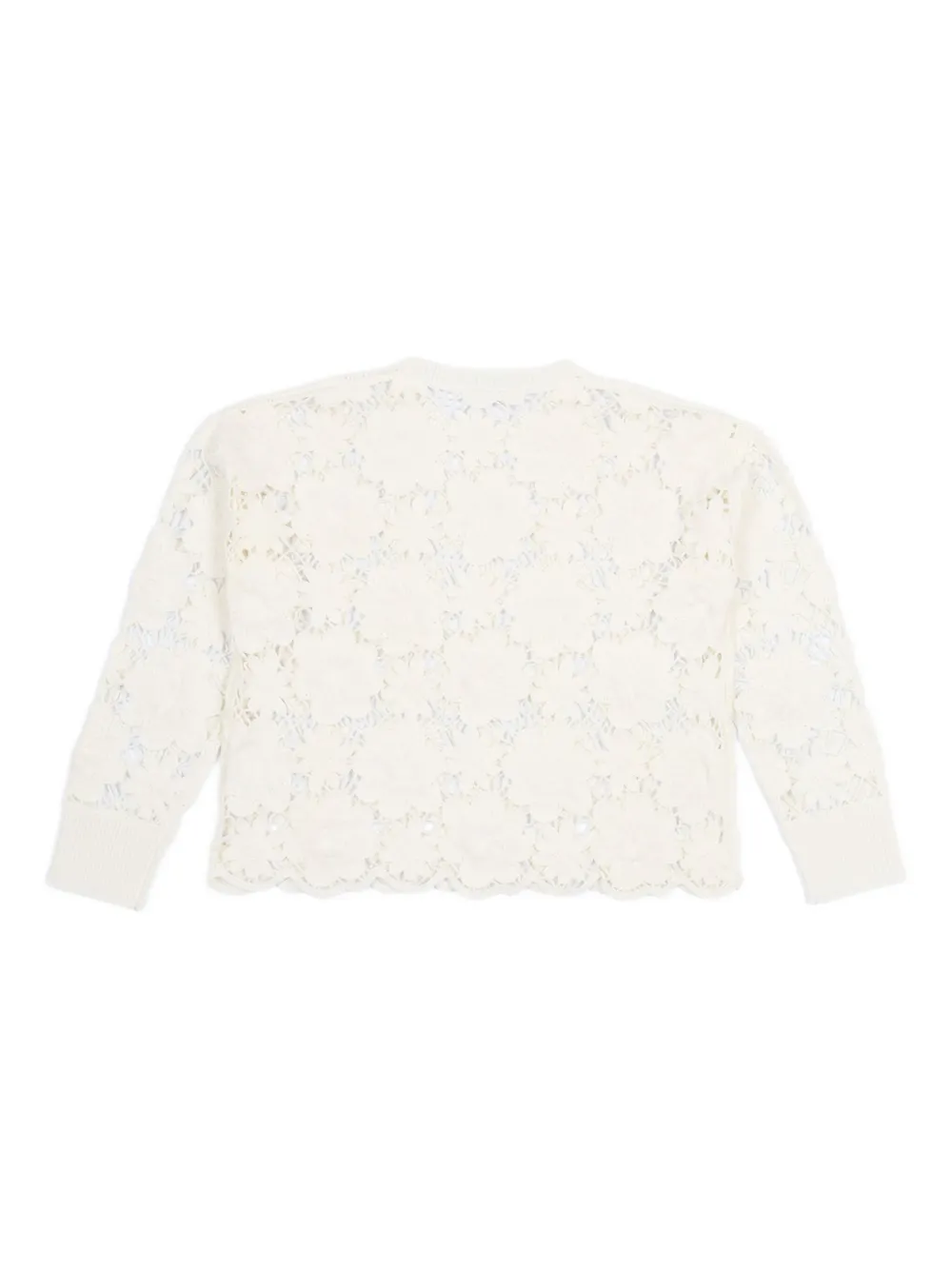 Kangra Top met bloemenkant - Wit