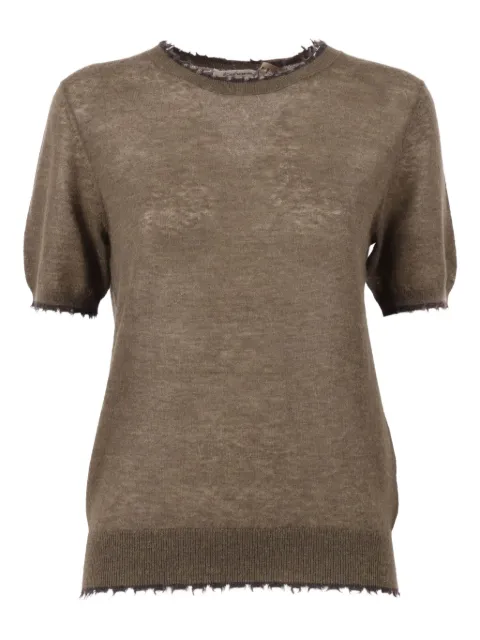 Kangra frayed-hem knitted T-shirt 