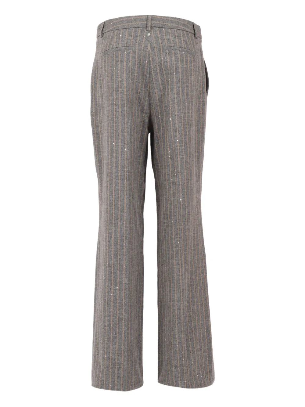 Lorena Antoniazzi sequin-embellished pinstriped trousers Grijs